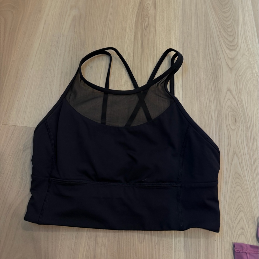 lululemon athletica Black Mesh-Back Sports Bra